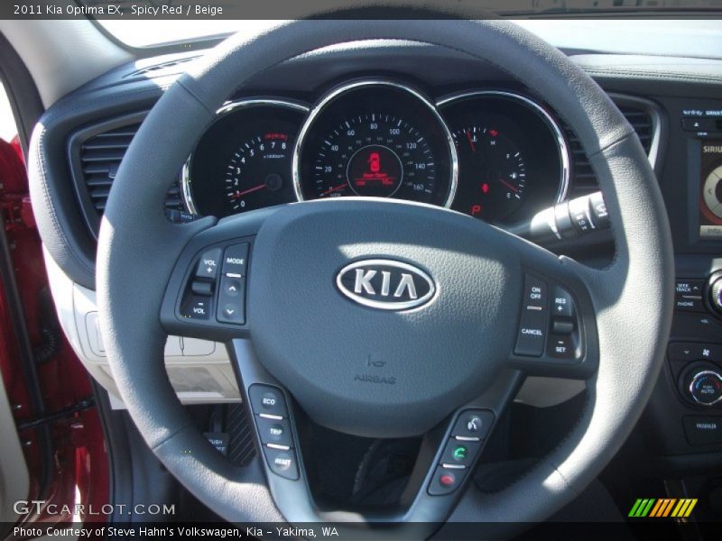Spicy Red / Beige 2011 Kia Optima EX