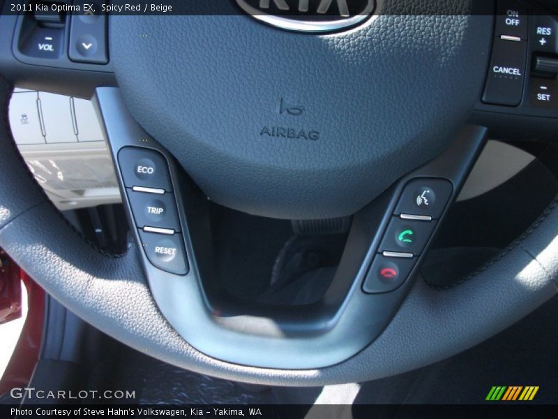 Spicy Red / Beige 2011 Kia Optima EX
