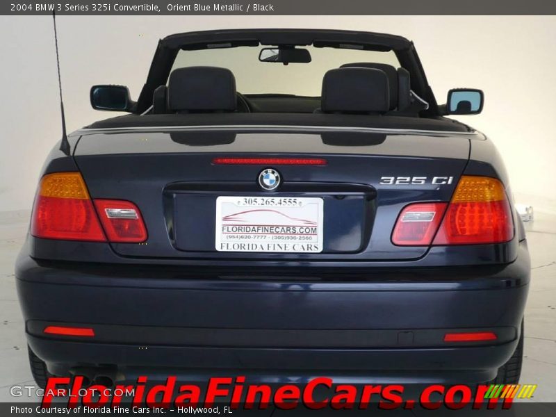 Orient Blue Metallic / Black 2004 BMW 3 Series 325i Convertible