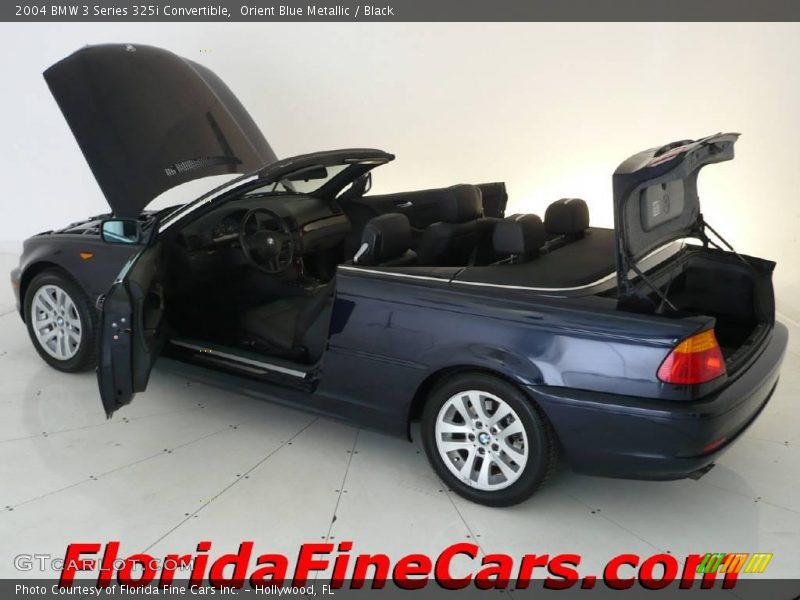 Orient Blue Metallic / Black 2004 BMW 3 Series 325i Convertible