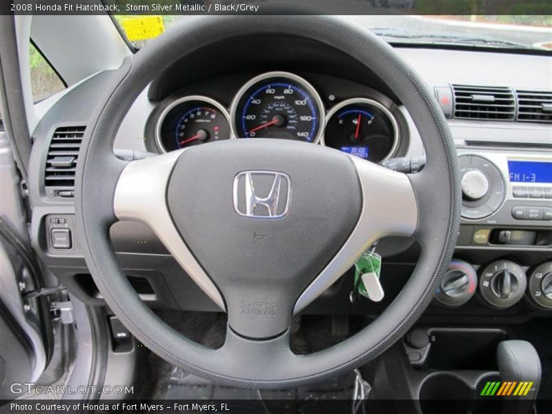 Storm Silver Metallic / Black/Grey 2008 Honda Fit Hatchback