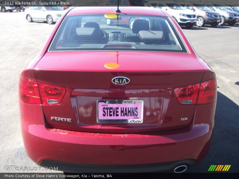 Spicy Red / Black 2012 Kia Forte SX