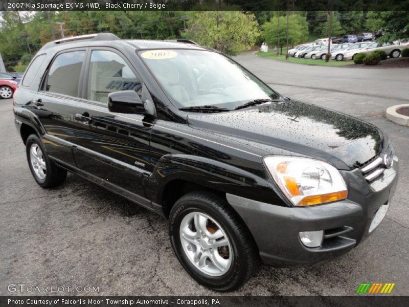 Black Cherry / Beige 2007 Kia Sportage EX V6 4WD