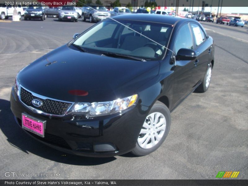 Ebony Black / Black 2012 Kia Forte EX