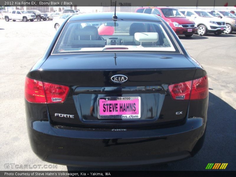 Ebony Black / Black 2012 Kia Forte EX