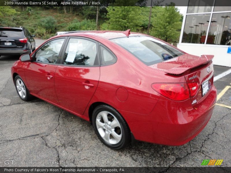 Apple Red Pearl / Black 2009 Hyundai Elantra SE Sedan