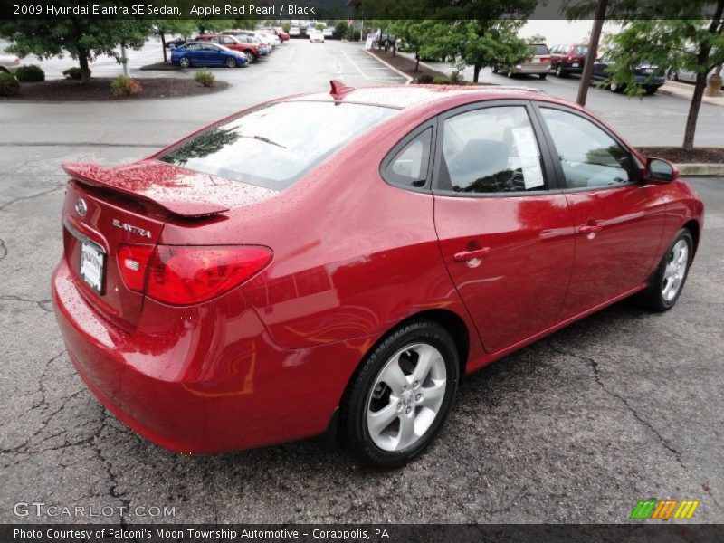 Apple Red Pearl / Black 2009 Hyundai Elantra SE Sedan