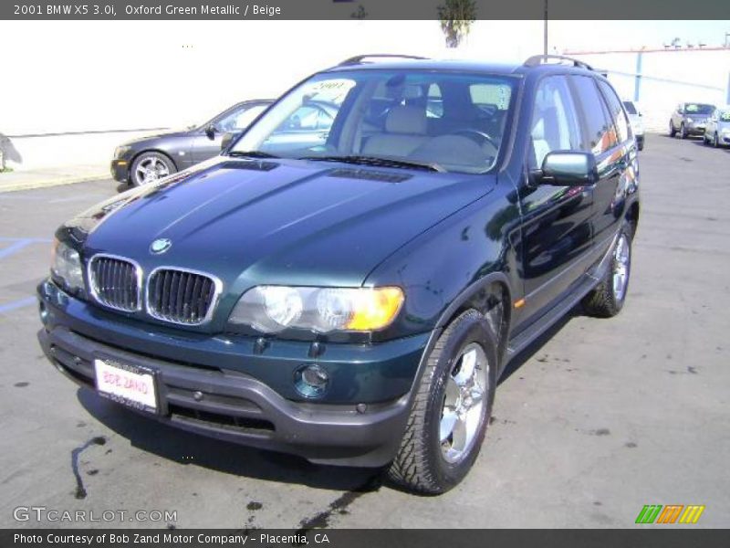 Oxford Green Metallic / Beige 2001 BMW X5 3.0i