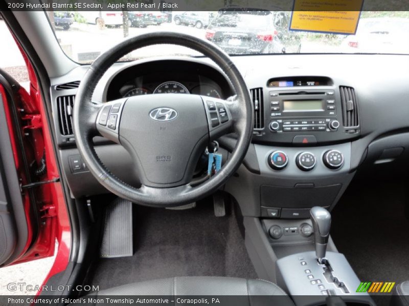 Apple Red Pearl / Black 2009 Hyundai Elantra SE Sedan
