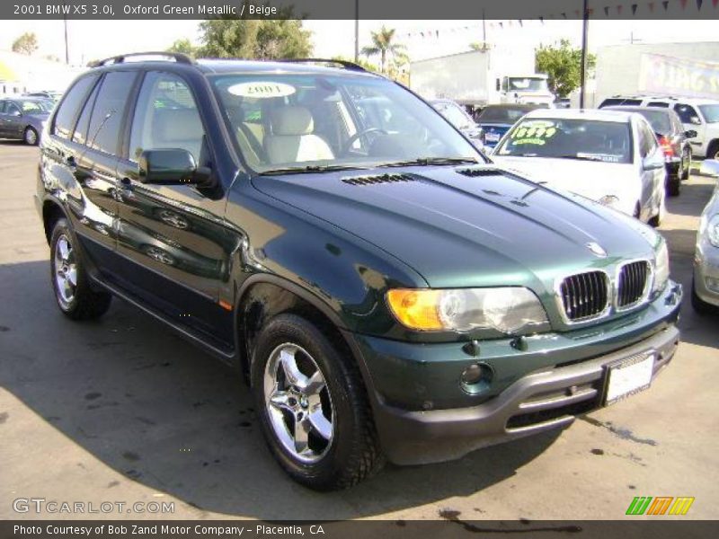 Oxford Green Metallic / Beige 2001 BMW X5 3.0i