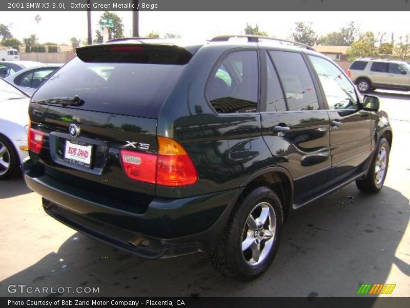 Oxford Green Metallic / Beige 2001 BMW X5 3.0i