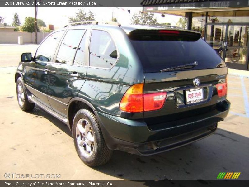 Oxford Green Metallic / Beige 2001 BMW X5 3.0i