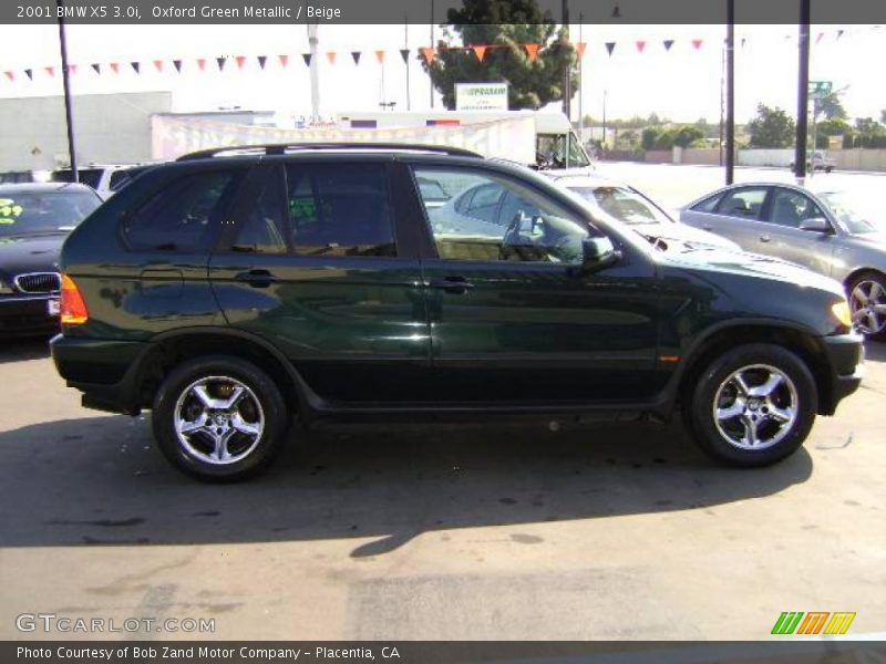 Oxford Green Metallic / Beige 2001 BMW X5 3.0i