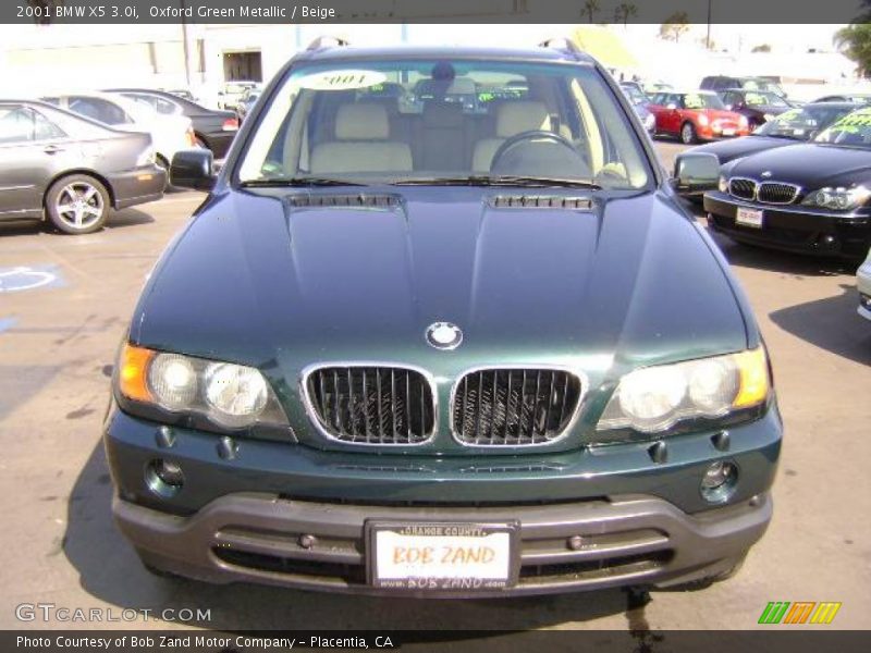 Oxford Green Metallic / Beige 2001 BMW X5 3.0i