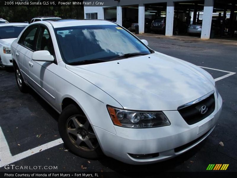 Powder White Pearl / Gray 2006 Hyundai Sonata GLS V6