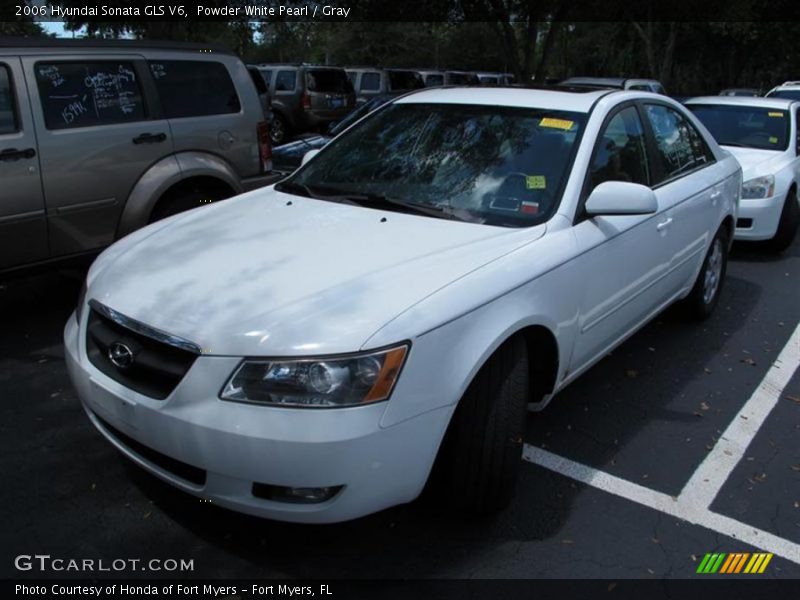 Powder White Pearl / Gray 2006 Hyundai Sonata GLS V6