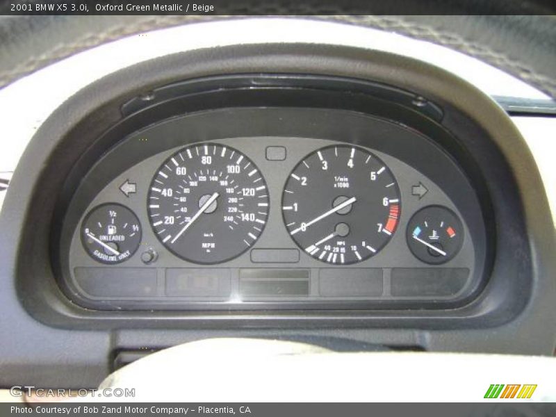 Oxford Green Metallic / Beige 2001 BMW X5 3.0i
