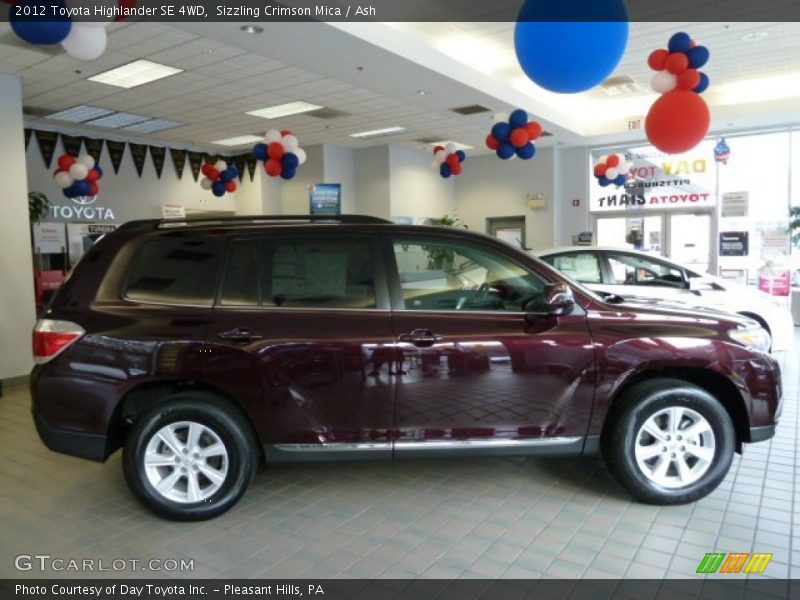 Sizzling Crimson Mica / Ash 2012 Toyota Highlander SE 4WD