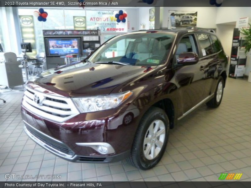 Sizzling Crimson Mica / Ash 2012 Toyota Highlander SE 4WD
