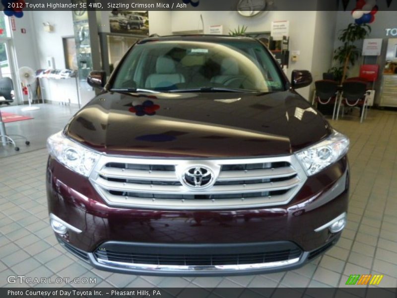 Sizzling Crimson Mica / Ash 2012 Toyota Highlander SE 4WD