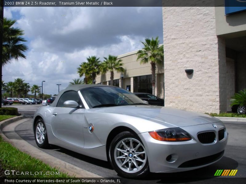 Titanium Silver Metallic / Black 2003 BMW Z4 2.5i Roadster