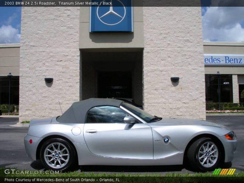 Titanium Silver Metallic / Black 2003 BMW Z4 2.5i Roadster