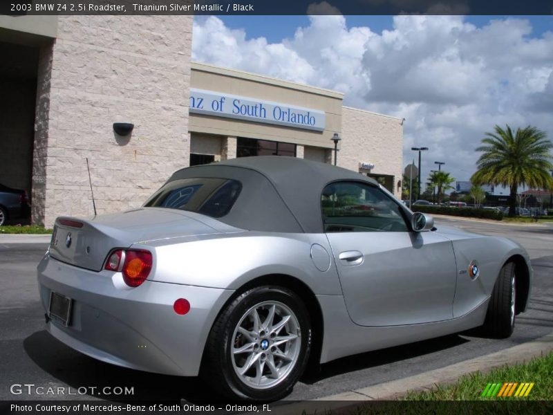 Titanium Silver Metallic / Black 2003 BMW Z4 2.5i Roadster