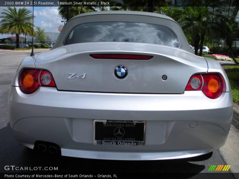 Titanium Silver Metallic / Black 2003 BMW Z4 2.5i Roadster