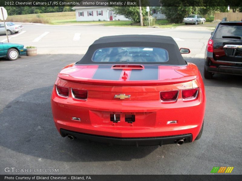 Inferno Orange Metallic / Black 2012 Chevrolet Camaro LT/RS Convertible