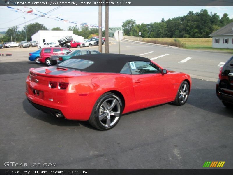 Inferno Orange Metallic / Black 2012 Chevrolet Camaro LT/RS Convertible
