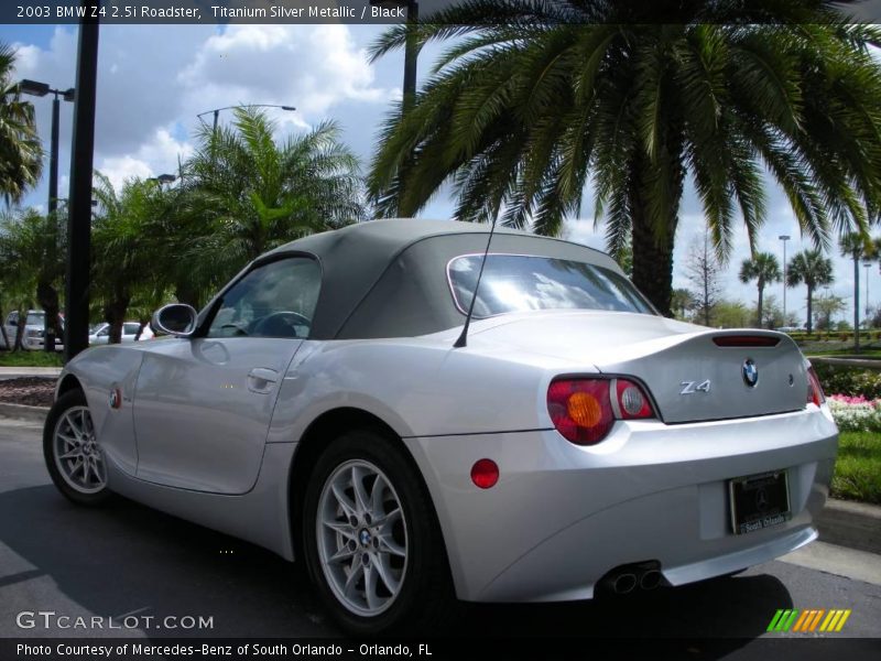 Titanium Silver Metallic / Black 2003 BMW Z4 2.5i Roadster