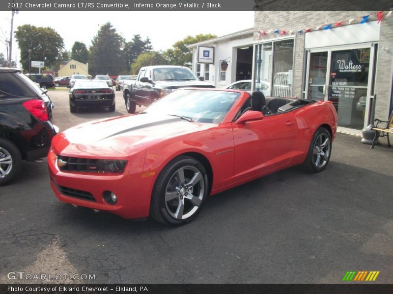 Inferno Orange Metallic / Black 2012 Chevrolet Camaro LT/RS Convertible