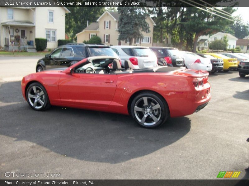 Inferno Orange Metallic / Black 2012 Chevrolet Camaro LT/RS Convertible