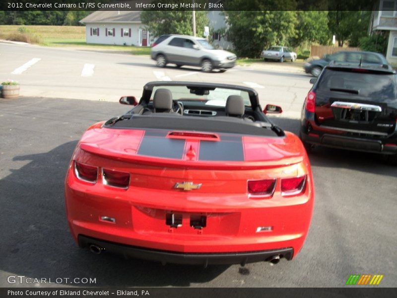 Inferno Orange Metallic / Black 2012 Chevrolet Camaro LT/RS Convertible