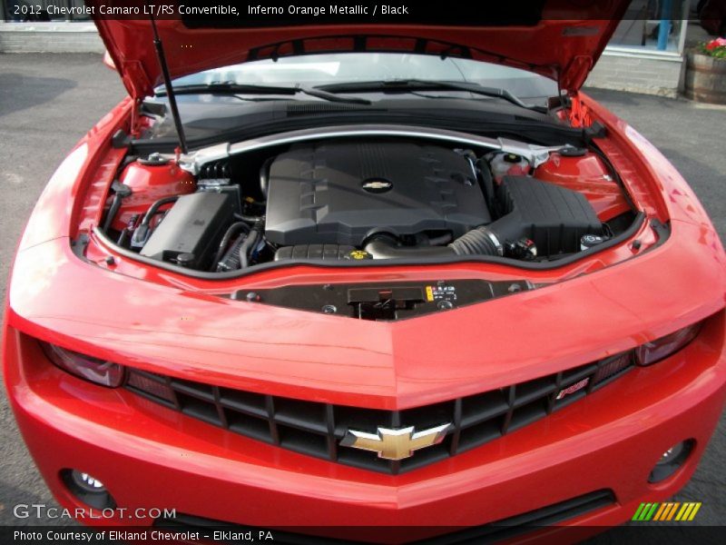 Inferno Orange Metallic / Black 2012 Chevrolet Camaro LT/RS Convertible