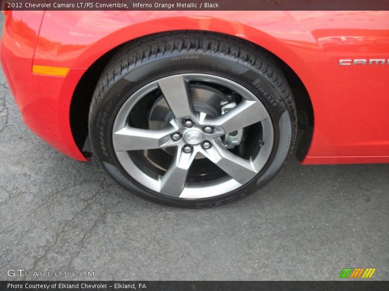 Inferno Orange Metallic / Black 2012 Chevrolet Camaro LT/RS Convertible