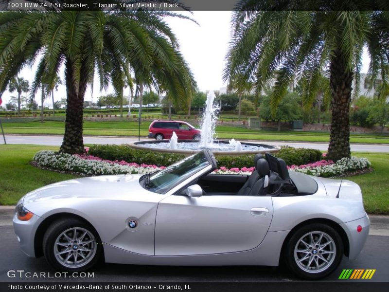 Titanium Silver Metallic / Black 2003 BMW Z4 2.5i Roadster