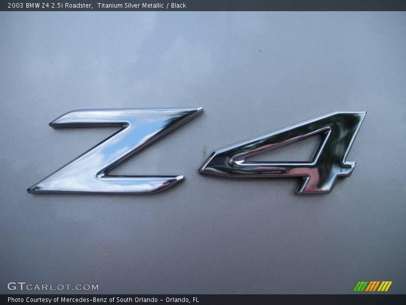 Titanium Silver Metallic / Black 2003 BMW Z4 2.5i Roadster