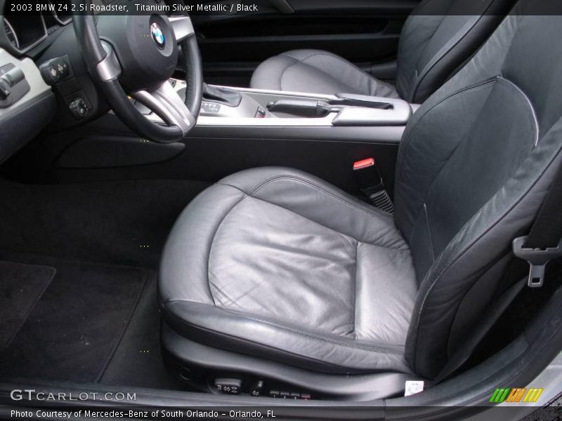 Titanium Silver Metallic / Black 2003 BMW Z4 2.5i Roadster