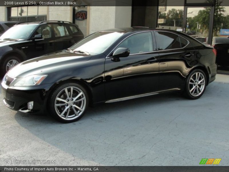 Obsidian Black / Black 2008 Lexus IS 250