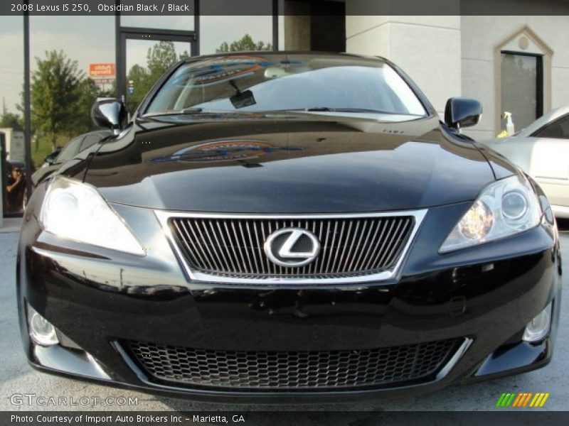 Obsidian Black / Black 2008 Lexus IS 250