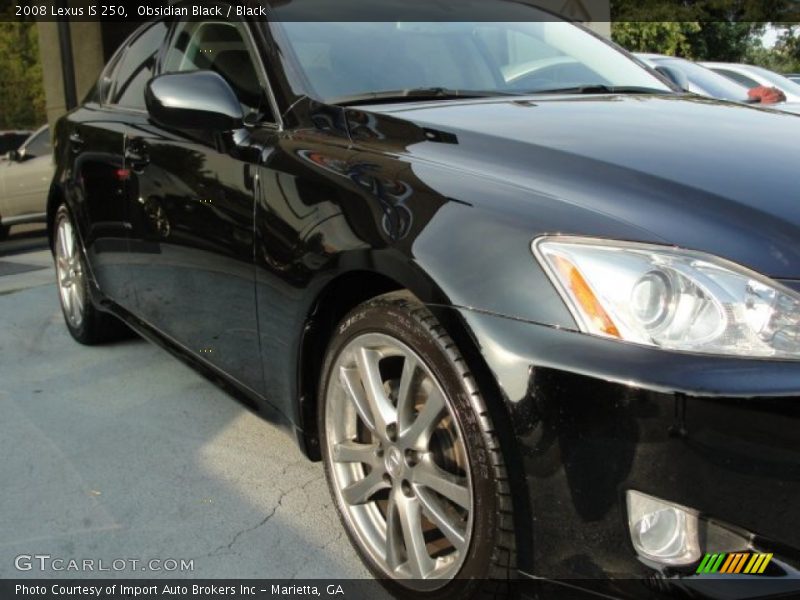 Obsidian Black / Black 2008 Lexus IS 250