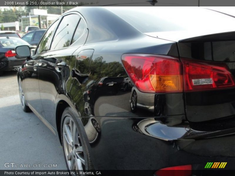Obsidian Black / Black 2008 Lexus IS 250