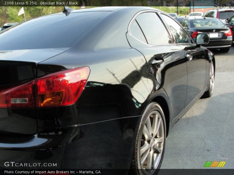 Obsidian Black / Black 2008 Lexus IS 250