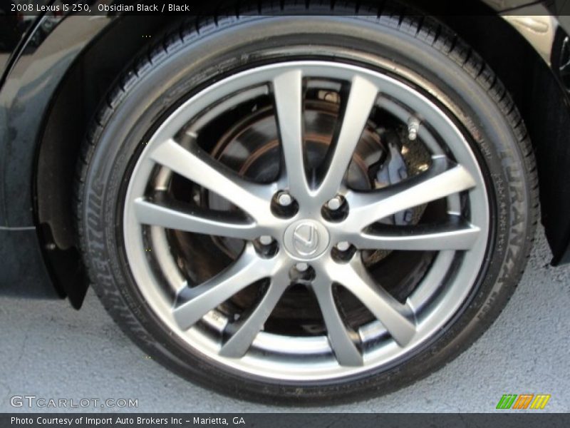Obsidian Black / Black 2008 Lexus IS 250