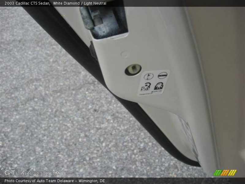 White Diamond / Light Neutral 2003 Cadillac CTS Sedan