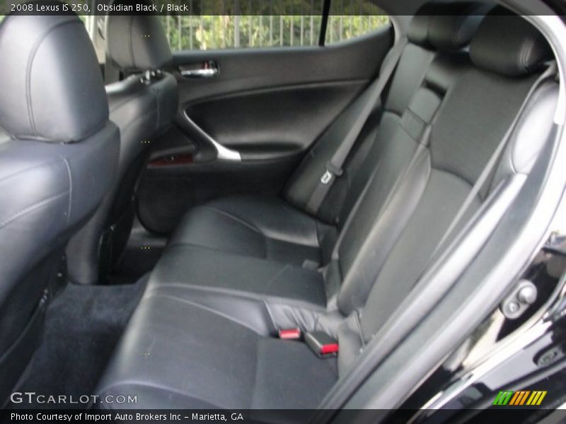 Obsidian Black / Black 2008 Lexus IS 250