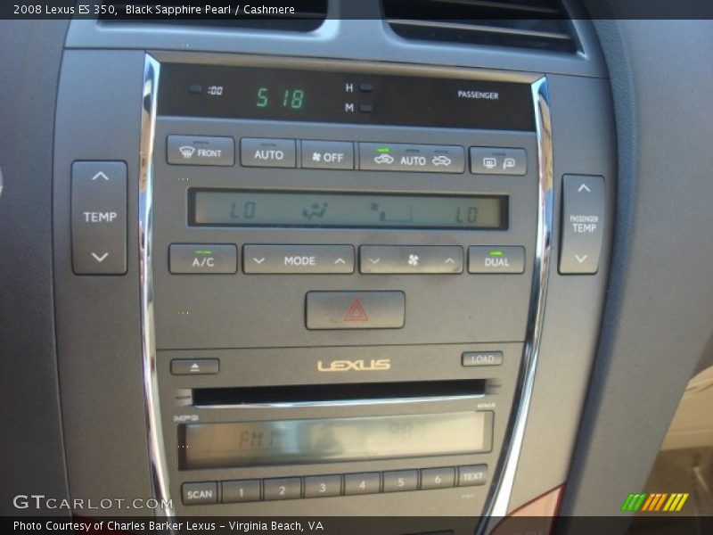 Black Sapphire Pearl / Cashmere 2008 Lexus ES 350
