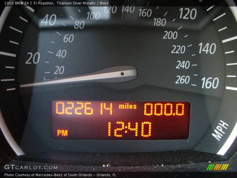 Titanium Silver Metallic / Black 2003 BMW Z4 2.5i Roadster