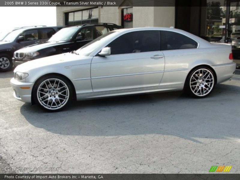 Titanium Silver Metallic / Black 2005 BMW 3 Series 330i Coupe